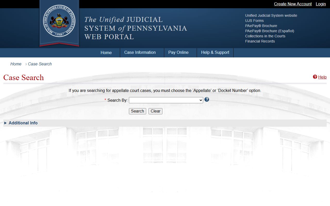 Beaver County court dockets Pennsylvania UJS Case Search