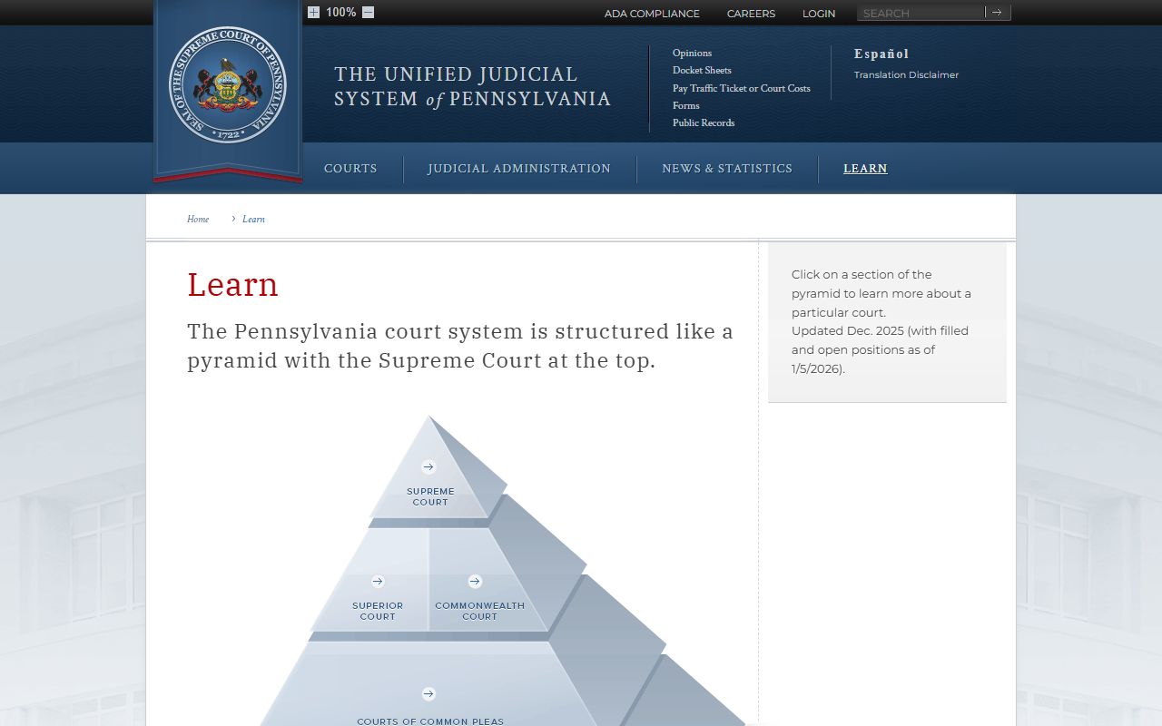 Beaver County court records Common Pleas learning page
