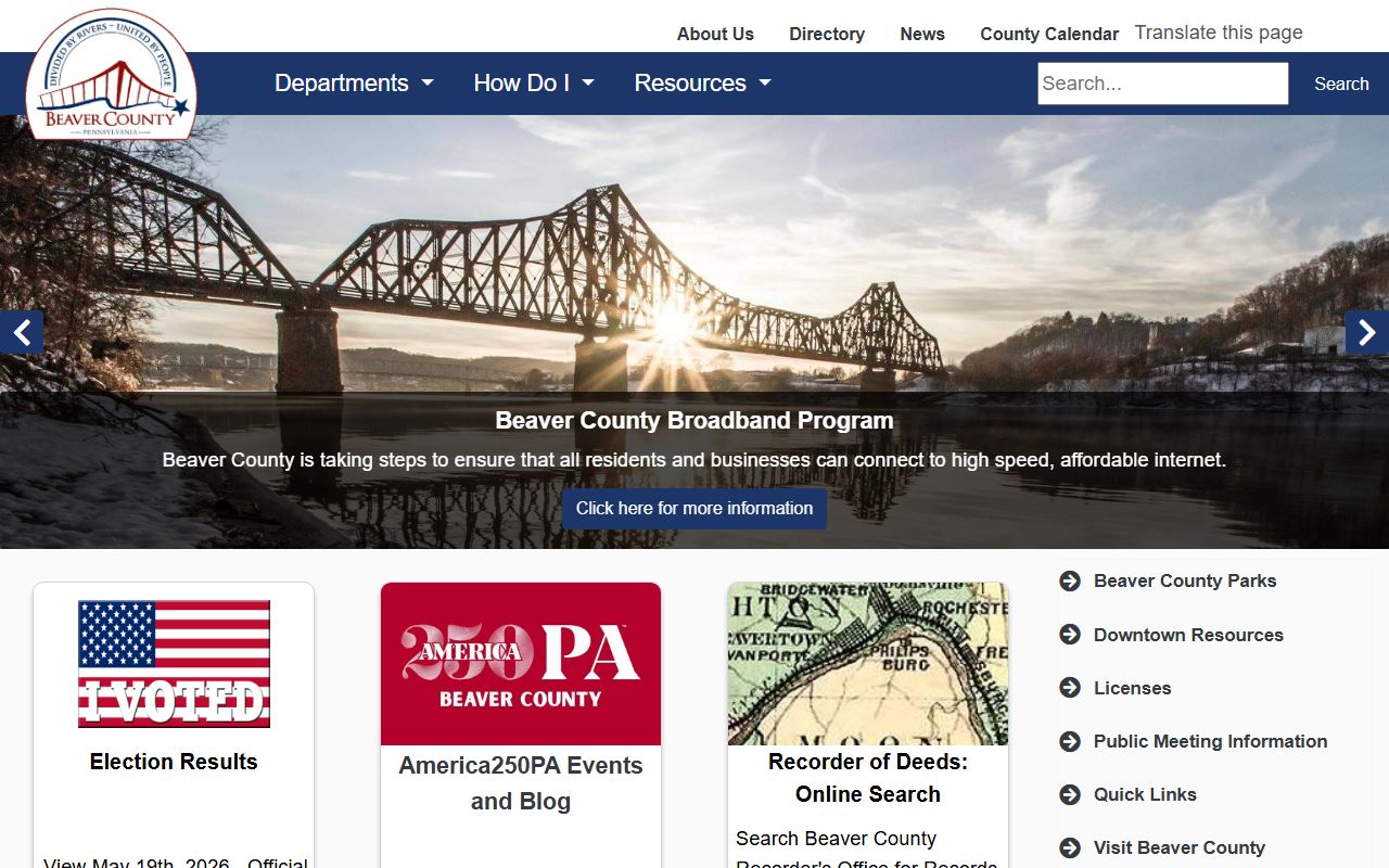 Beaver County court records official county homepage