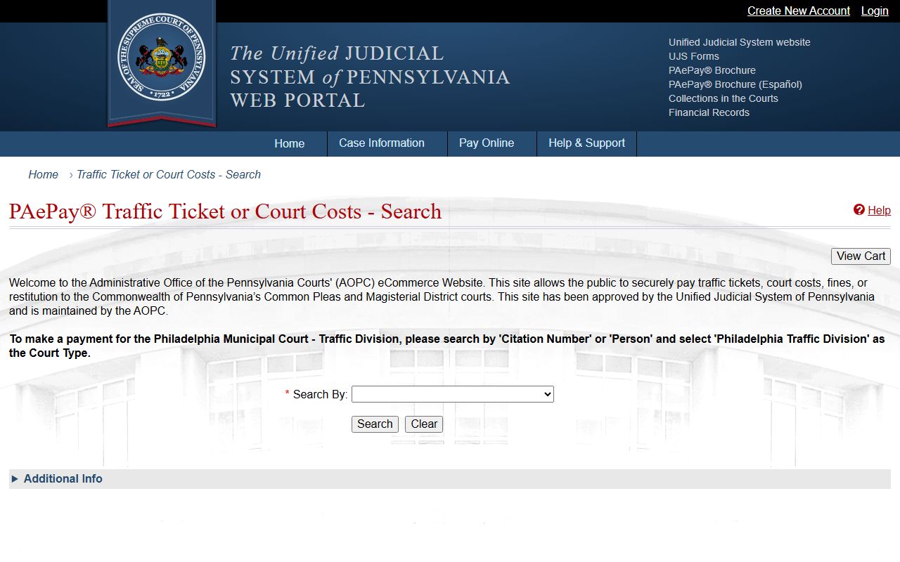 Beaver County traffic court records PAePay citation search